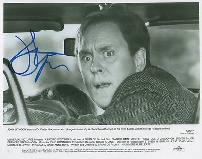 John Lithgow ''Raising Cain'' Autogramm signed 20x25 cm Bild s/w