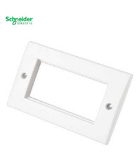 Schneider ultimate slimline euro face plate 2 gang 4 module white GU8080