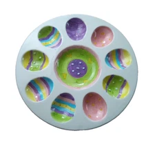 Easter Themed Deviled Egg Platter 10"