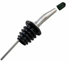 12 STAINLESS STEEL POUR SPOUTS and 12 DUST CAPS Bar Supplies 285 Series Pourers
