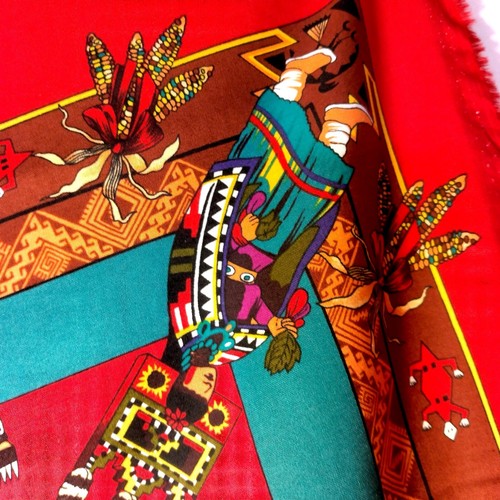 Native American Hopi Kachina Doll Fabric Material Cut & Sew Squares Red Sewing - Picture 13 of 14