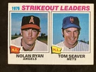 1977 Topps Baseball Card #6 Nolan Ryan Tom Seaver VG MVP HOF Strikeout Leaders