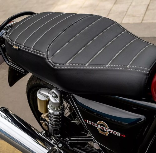 Genuine Royal Enfield Black Deluxe Touring Dual Seat 1990472 Interceptor 650 - Bild 2 von 5