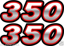 Custom Warrior Raptor 350 Red Decals 366 Big Bore yfm350 yfm Wolverine banshee