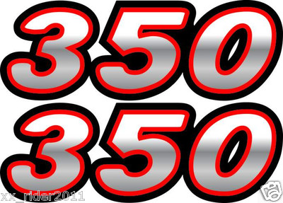 Custom Warrior Raptor 350 Red Decals 366 Big Bore yfm350 yfm Wolverine banshee