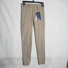 NEW Aubrion Albany Riding Tights Womens Ladies Small S Beige Stretch NWT
