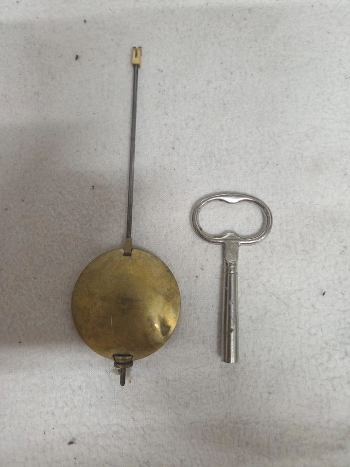 Rare Antique Victorian French Wall Clock Glass & Enamel Face Spairs Repairs?  — 第 2/4 张图片