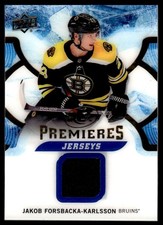2017-18 Upper Deck ICE Ice Premieres - Jersey Jakob Forsbacka-Karlsson - Boston