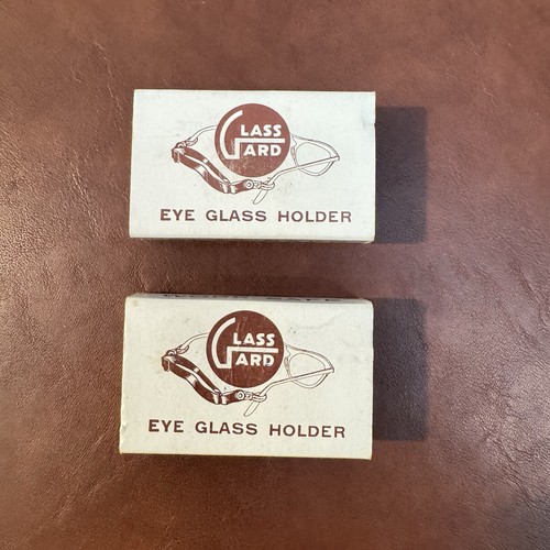 Lot of 2 Vintage Glass Gard Eye Glass Holder Strap W/ Original Boxes 1965