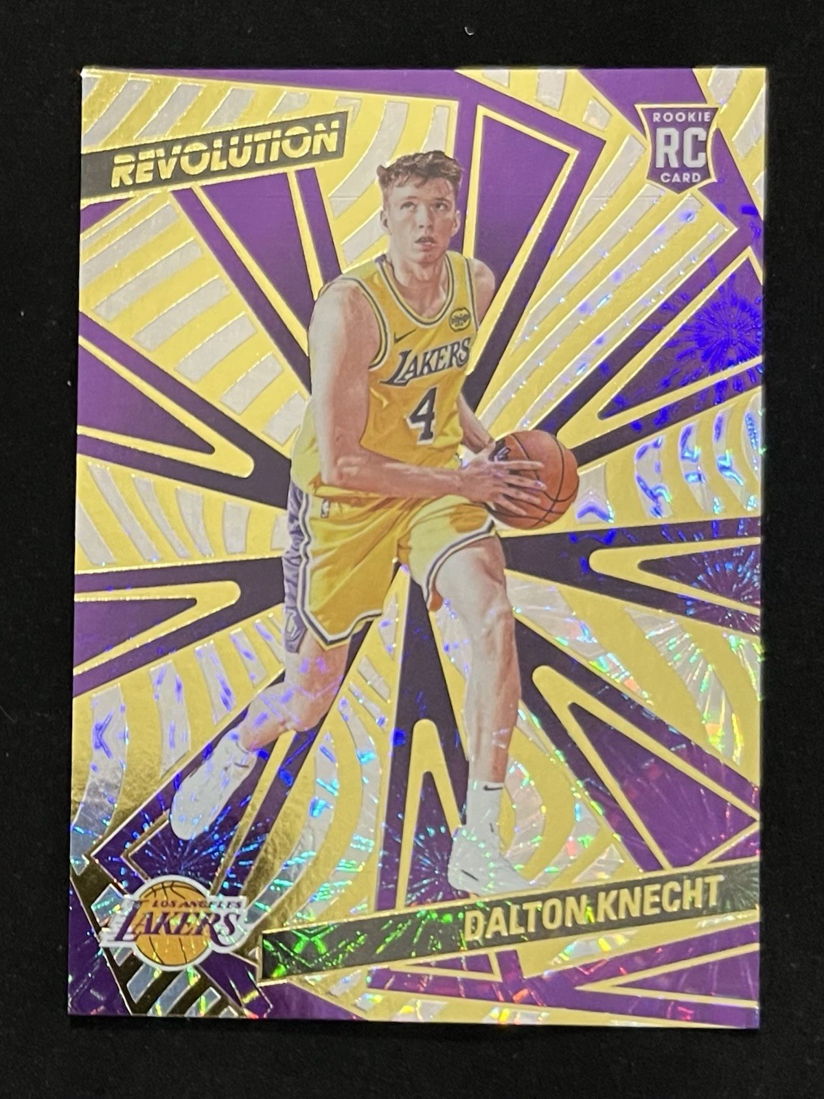 2024-25 Panini Revolution LAKERS Rookie #109 Dalton Knecht Fireworks /149 Lakers