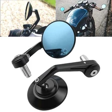 Rear View Black Handle Bar End Side Rearview Mirrors For GROM MONKEY NAVI