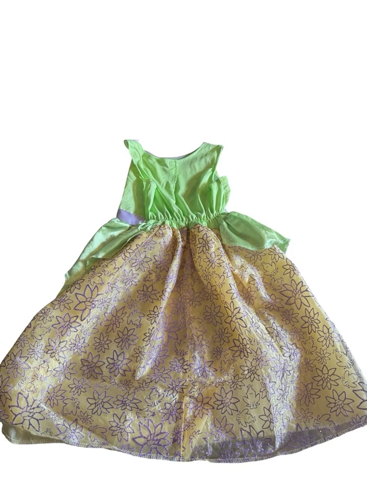 Girls Disney Princess Tiana Halloween Costume One Size Green Yellow - Image 2 of 4