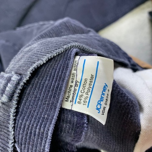 VINTAGE JCPenney Plain Pockets Corduroy Pants 30x32 Navy Bootcut Western 70s, $24.2 - Photo 6