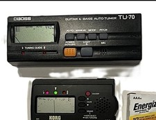 LOT of 2: BOSS TU-70 Guitar  Bass Auto Tuner  KORG Chromatic Tuner