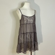 Y2K Sheer Patchwork Lace Babydoll Top Fairy Festival Hippie 32-36 Inch Bust