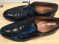 Allen Edmonds Mens Sanford Black Leather Cap Toe Oxford Dress Shoes Size 12 B