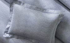 NWT 104 Matouk Jasper Cotton Sateen ONE STANDARD Pillowsham Steel Blue