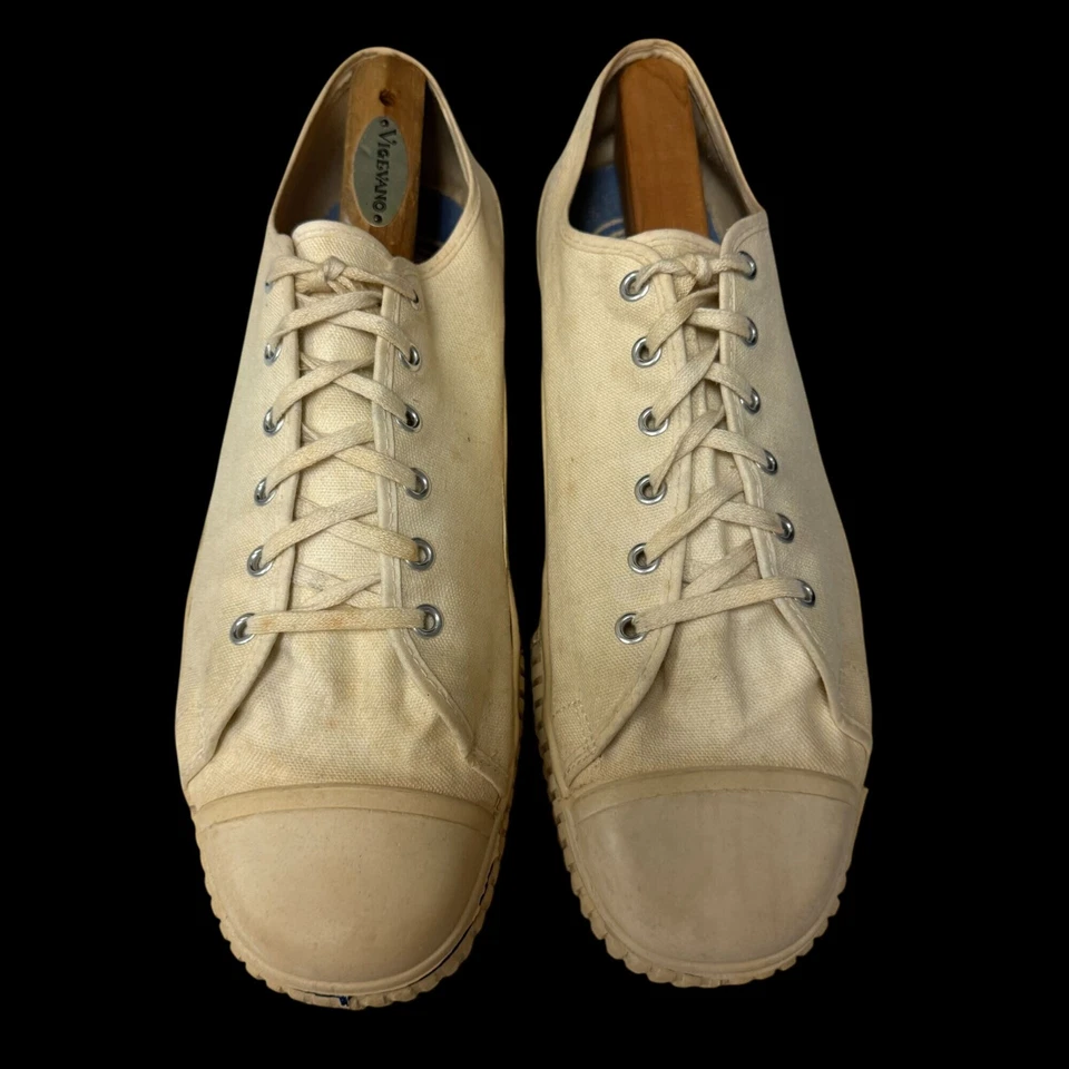 Zapatillas Tenis Vintage RARAS 60 70 Blanco Crema Apoyo Arco Hechas en EE. UU. 12 Foto 2 de 4