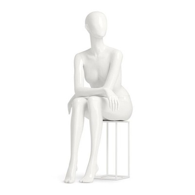 Mannequin Schaufensterpuppe Schaufensterfigur Hans Boodt Frau sitzend F4210DH