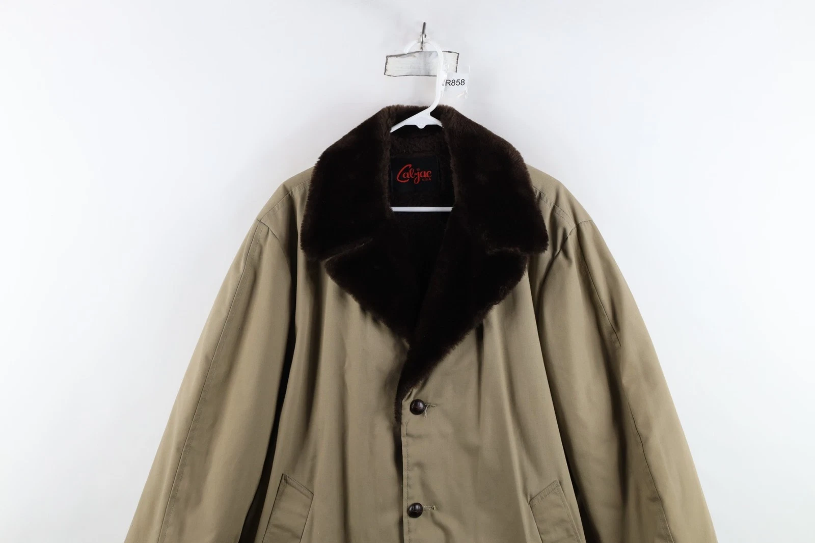 Vintage 70s Streetwear Mens 3XL Fleece Lined Western Rancher Overcoat Jacket USA - product detail image 2