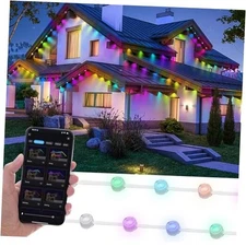 Permanent Outdoor Lights, 100FT Smart Rainbow RGB with 72 LEDs, App Control 