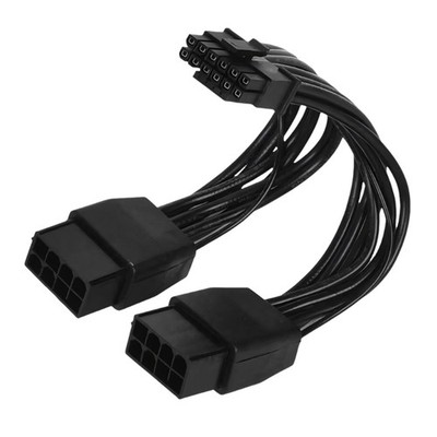 PVC Graphics Card Power Cable Double 8PIN To 16PIN 16AWG For Electricity Supply