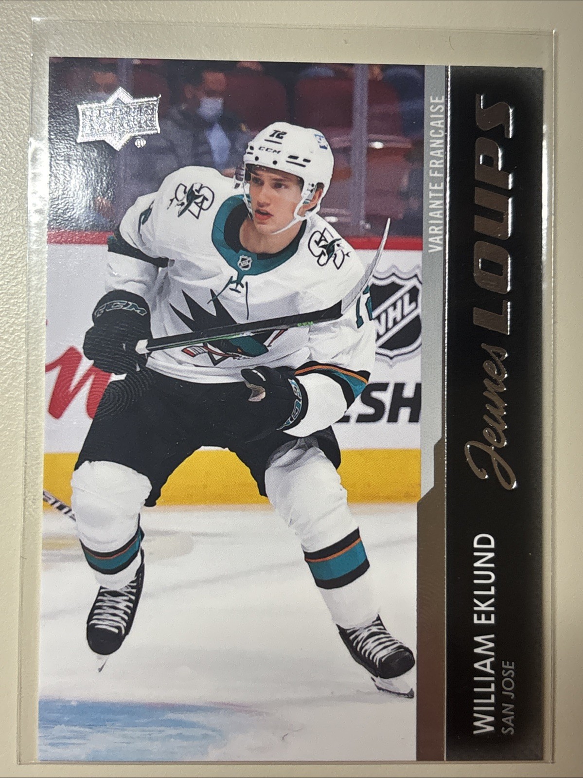 2021-22 UD Series 2 Young Guns French William Eklund #475 Rookie RC Jeunes Loups