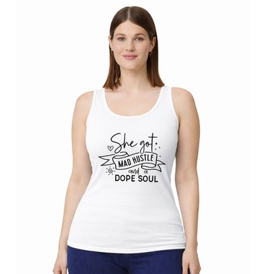 She Got Mad Hustle Dope Soul Damen Trägershirt Tank Top Geschenk für Sie