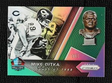 2017 Panini Prizm Hall of Fame Green Prizm Mike Ditka #24 HOF 00ur