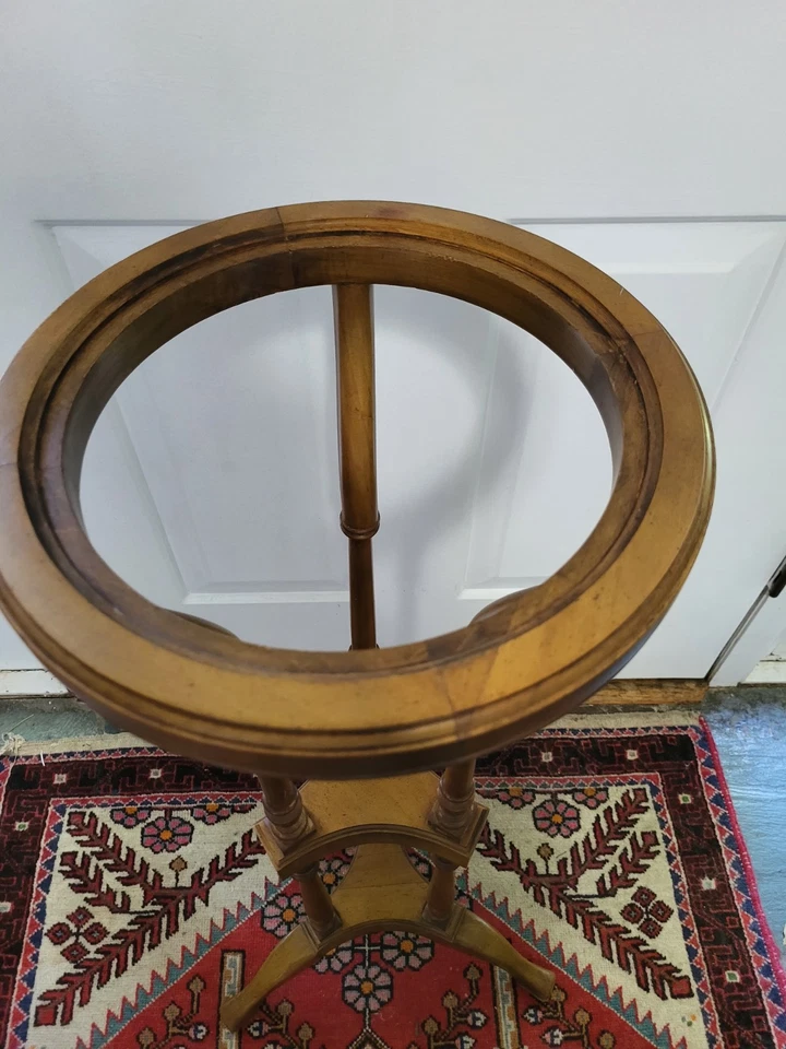 De Colección Años 70 80 Mayordomo Madera Planta Soporte Necana Mancha Tres Patas 36" Alto Foto 4 de 4