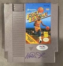Signed Auto- Magic Johnsons Fast Break Nintendo Nes Psa Authentic Signed Auto- Magic Johnsons Fast Break Nintendo Nes Psa Authentic