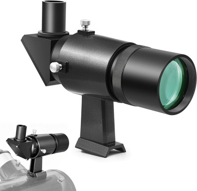 Finder Scope, 9X50 Right Angle Metal Optical Finderscope for Astronomical Telesc