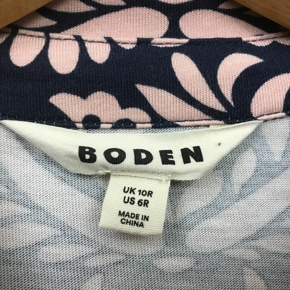 Boden Marcia Jersey Midi Camisa Vestido Batido Decorativo Estampado Flora Talla US 6 Foto 3 de 4