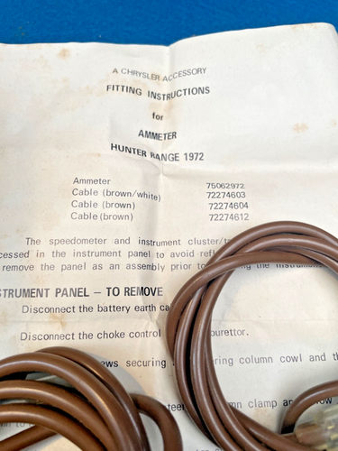HILLMAN / CHRYSLER HUNTER AMMETER KIT 72274602 GENUINE ROOTES DEALER PART NEW - Picture 4 of 5
