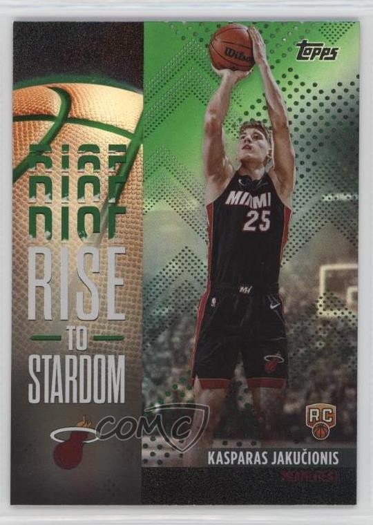 2025 Topps Rise to Stardom Green Rainbow /99 Kasparas Jakucionis Rookie RC 0j99