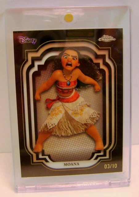 MOANA #3 /10 BLACK REFRACTOR DISNEY TOPPS CHROME 2024
