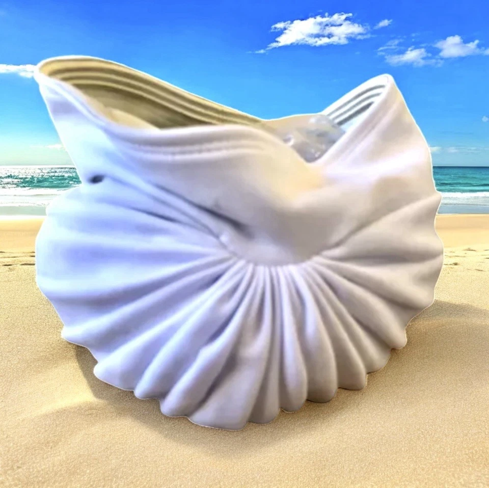 Gorro de baño turbante de baño vintage para mujer látex poliéster plisado DAÑADO Foto 3 de 4