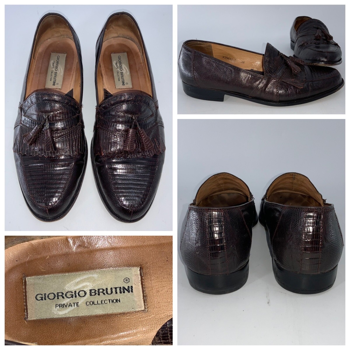 Giorgio Brutini Kiltie Tassel Loafers Men Sz 9 M Brown 