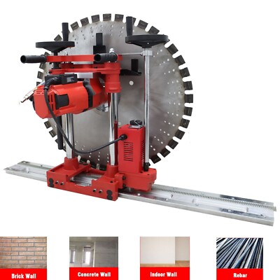 Electric Concrete Saw Wall Cutter Wet Dry Cutting 16.1'' Max. Cutting Depth 220V