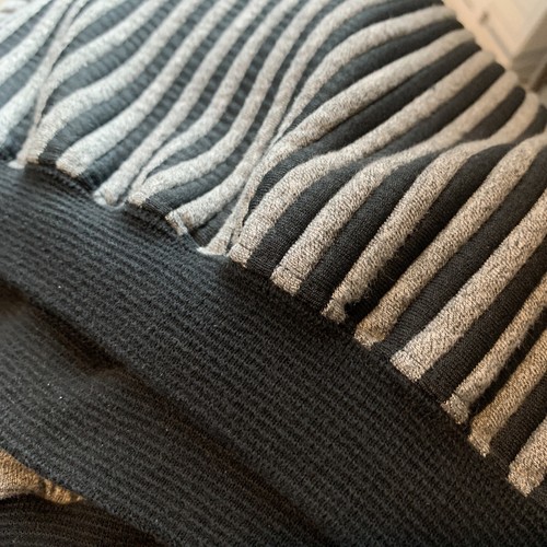 Maglione vintage Riccardo Khashayarba geometrico retrò anni '80 grigio nero taglia L - Foto 10 di 10