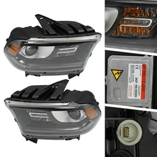 For 2016-2020 Dodge Durango Xenon/HID Headlights Headlamps w/DRL Left+Right Side