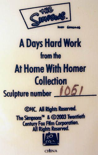 The Simpsons “A Day’s Hard Work” At Home with Homer Collectible Figure - Picture 3 of 3