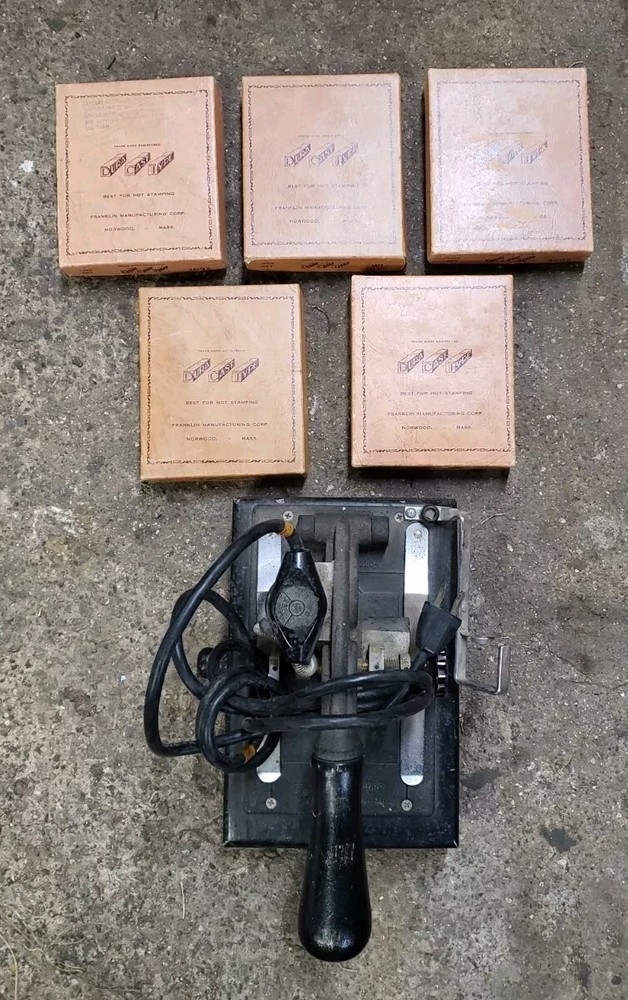 Vintage Franklin Manufacturing Hot Foil Embossing Stamping Press