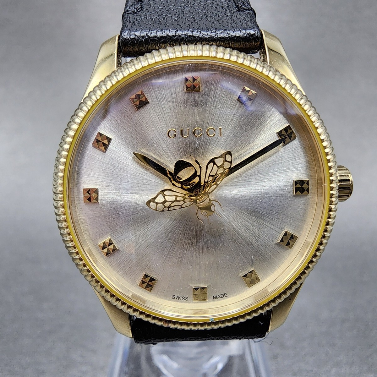 週末お値下げ　GUCCI ゴールド アナログ腕時計 Gucci G Timeless Quartz Blue Dial Two Tone Steel Strap Watch For Women