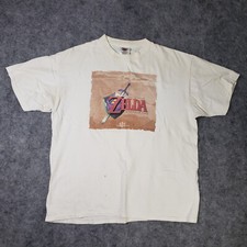 The Legend of Zelda T-Shirt XLarge Ocarina/Time Promo Nintendo 1998 SingleStitch