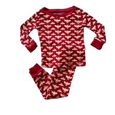 Burts Bees Baby Organic Cotton Red Bumble Bee Print 2 Piece Pajama Set Size 12M