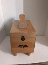 VTG Shoeshine Kit Esquire Shoe Valet De Luxe Brushes Polish Dovetail Box