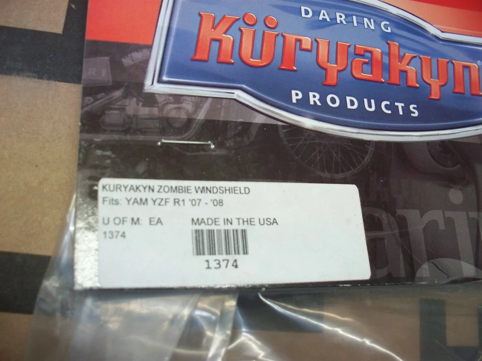 Yamaha Bicicleta Motocicleta 2007-2008 YZF R1 Zombie Parabrisas NUEVO Kuryakyn 1374 Foto 2 de 2