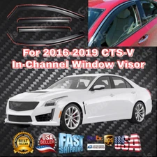 In-Channel Window Visor Vent Rain Guards Deflectors Fits Cadillac CTS-V 2016-19