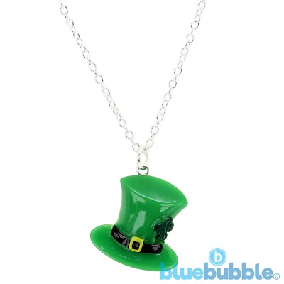 bluebubble GOOD LUCK Necklace St Patricks Day Irish Charm Party Fun Fancy Dress